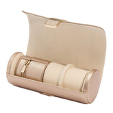 Wolf Palermo Double Watch Roll with Jewellery Pouch Rose Gold - Dracakis Jewellers